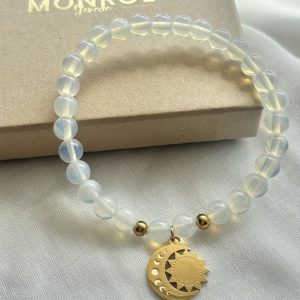 Bracelet PIERRE DE LUNE avec charm à choix