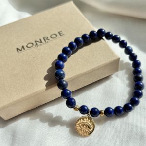 Bracelet LAPIS LAZULI avec charm à choix