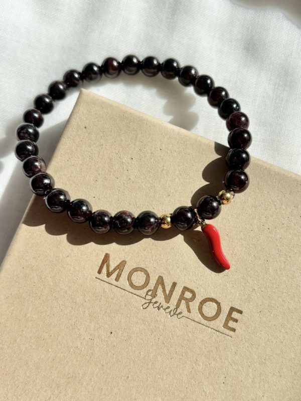 Bracelet GRENAT avec charm à choix