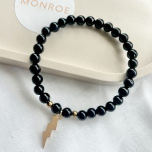 Bracelet ONYX BRILLANT avec charm à choix