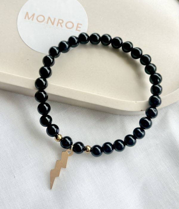 Bracelet ONYX BRILLANT avec charm à choix