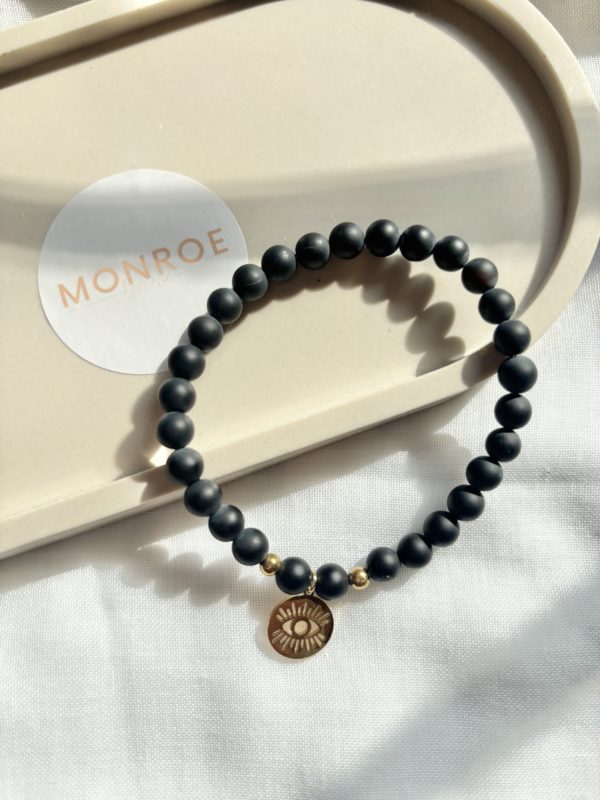 Bracelet ONYX MAT avec charm à choix