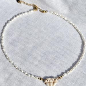 Collier perles eau douce DIAMOND