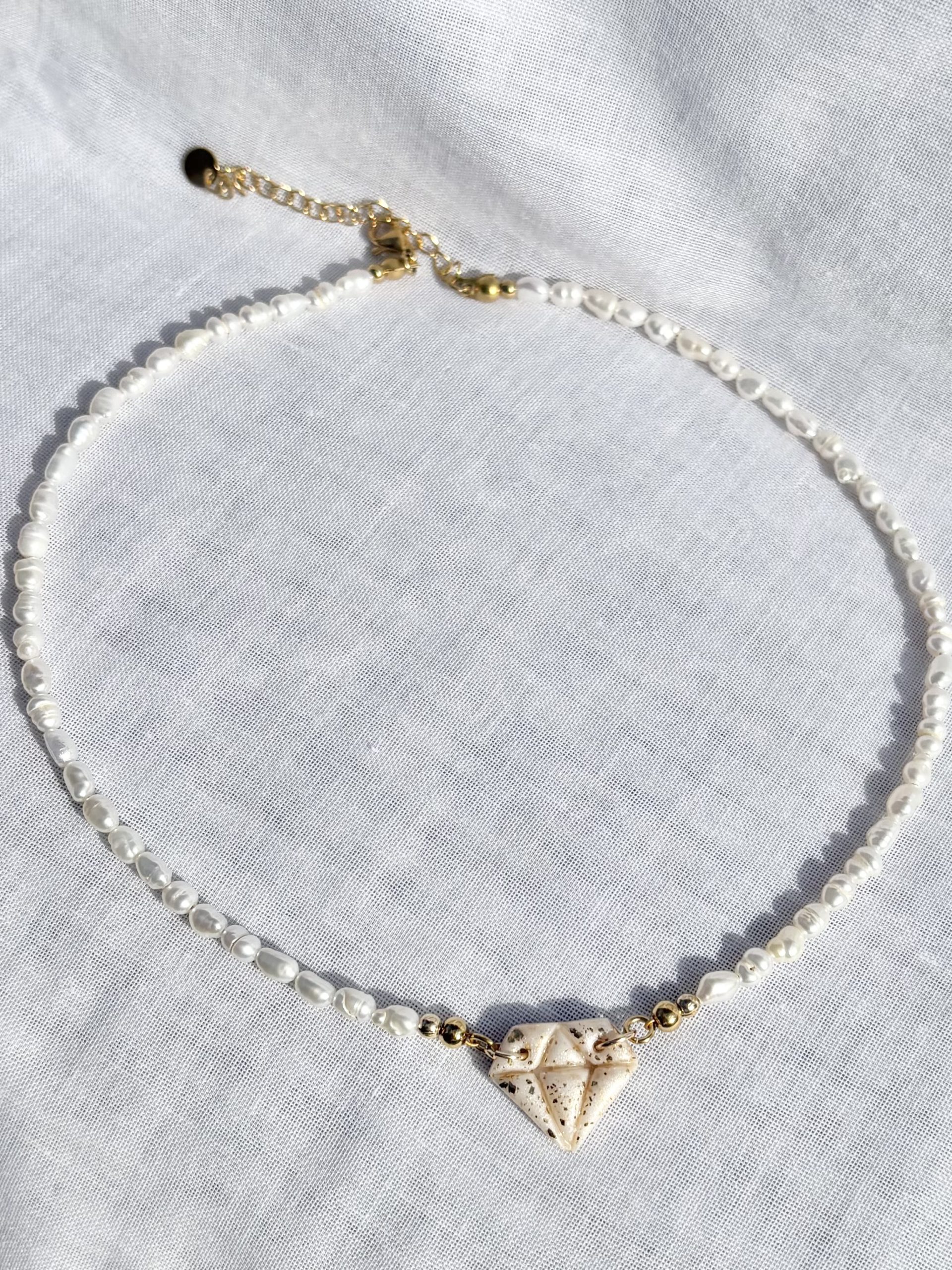 Collier perles eau douce DIAMOND