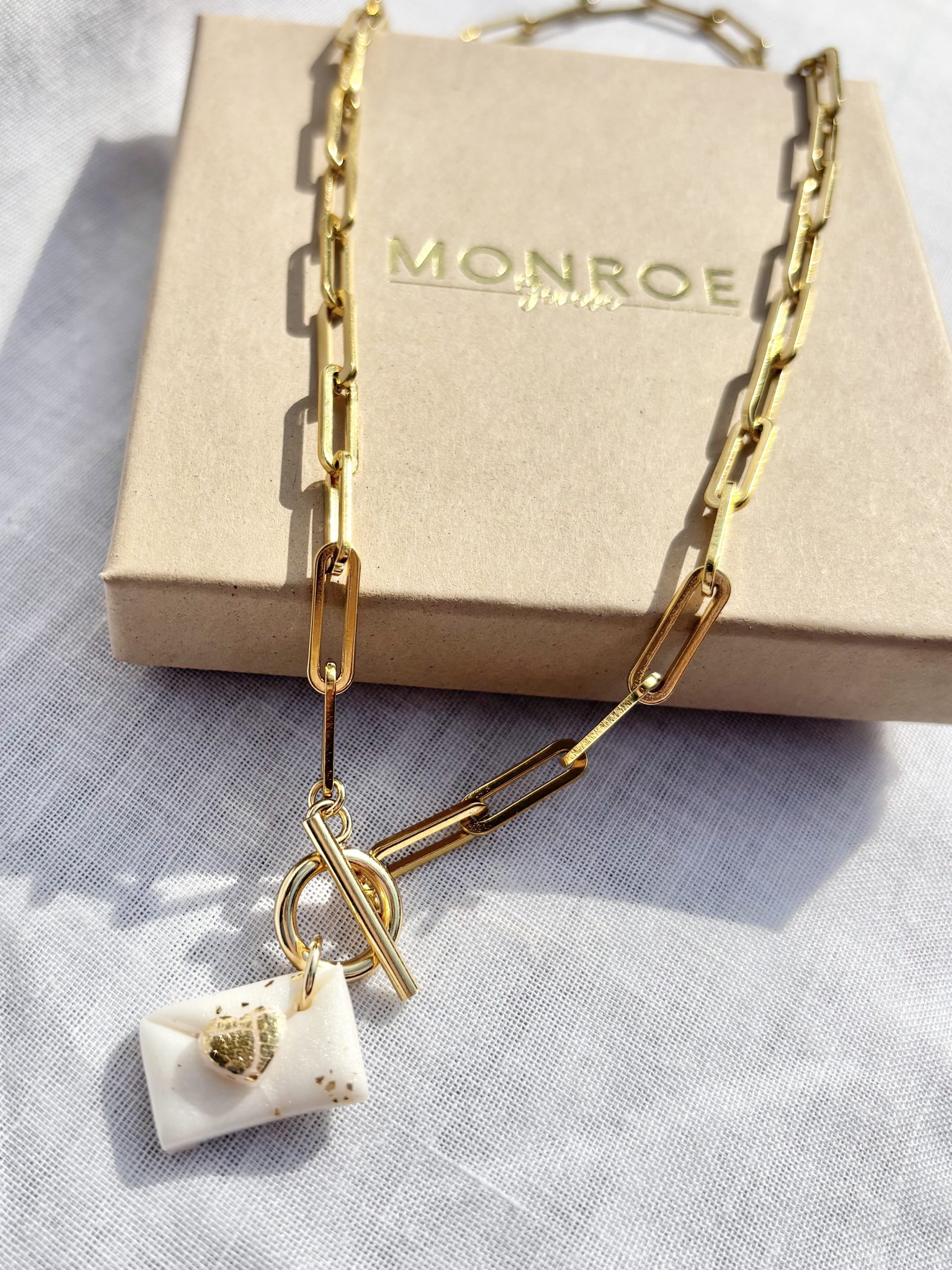 Collier GOLD LETTER chaîne jaseron